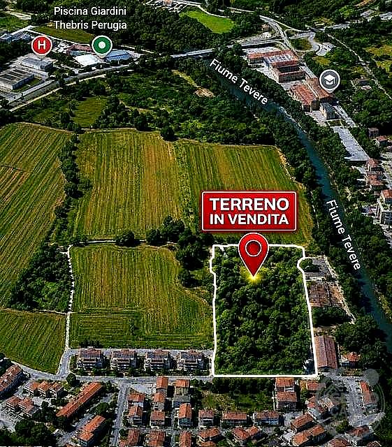 TERRENO EDIFICABILE VENDITA PERUGIA PONTE FELCINO
