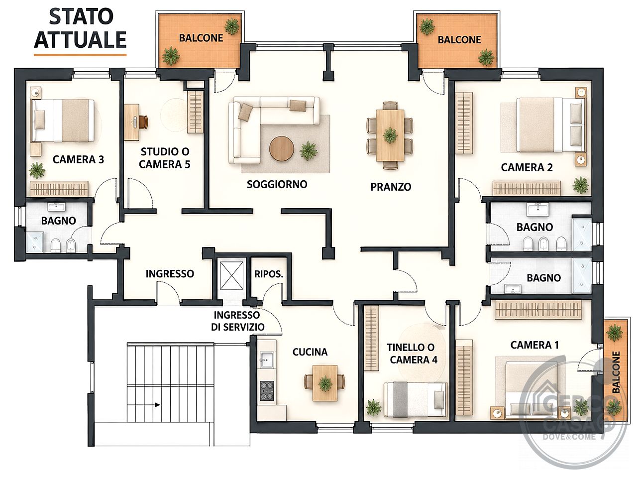 Appartamento 215 MQ con doppio accesso