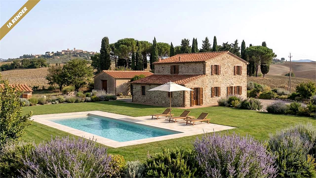 VAL D'ORCIA: PODERE DI PRESTIGIO CON ANNESSI E TERRENO