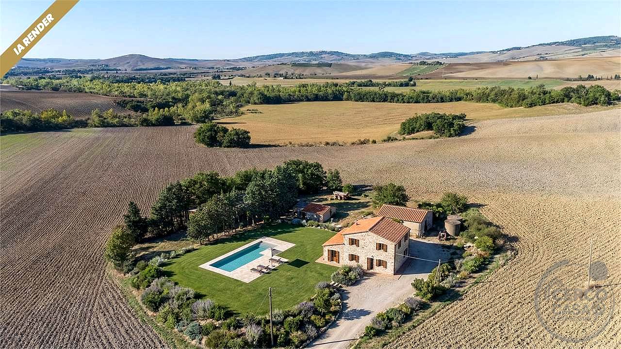 VAL D'ORCIA: PODERE DI PRESTIGIO CON ANNESSI E TERRENO