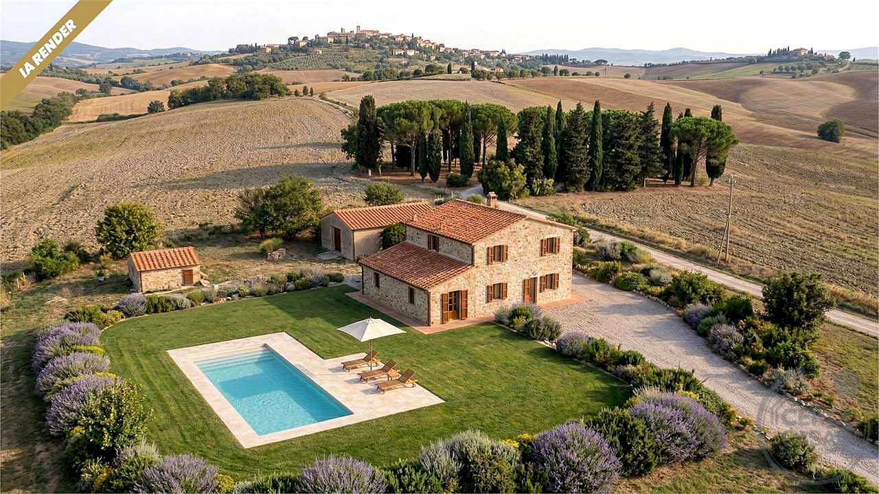 VAL D'ORCIA: PODERE DI PRESTIGIO CON ANNESSI E TERRENO
