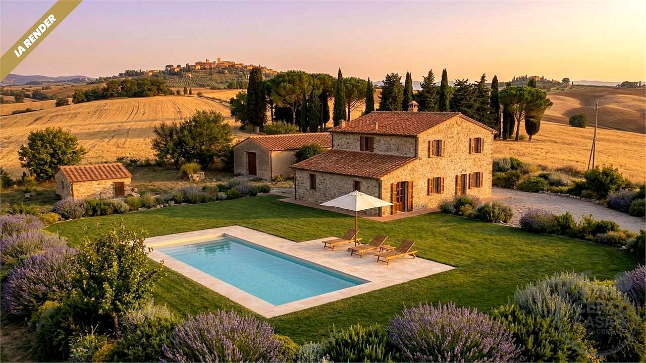 VAL D'ORCIA: PODERE DI PRESTIGIO CON ANNESSI E TERRENO