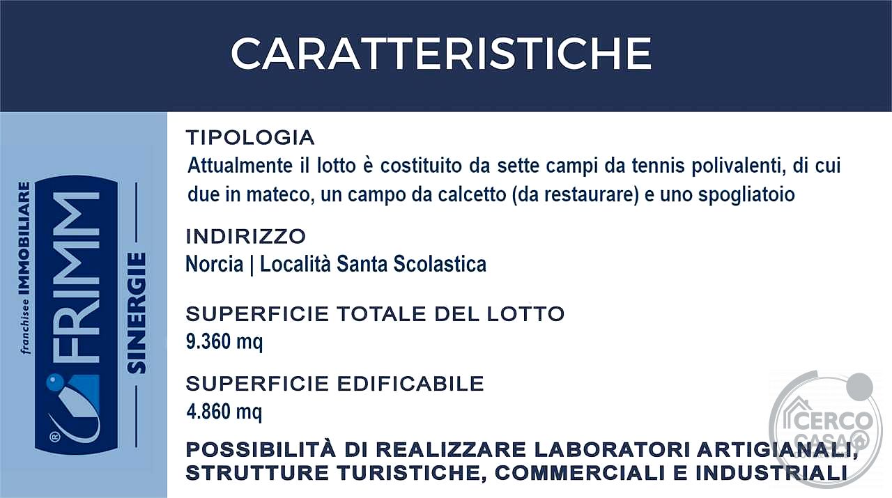 Terreno edificabile con campi sportivi