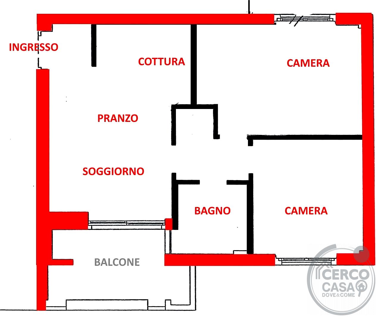 TRILOCALE ARREDATO ZONA FILOSOFI-PALLOTTA