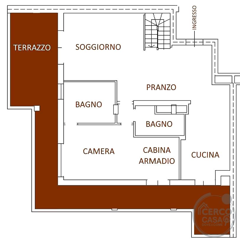 San Mariano attico ristrutturato e parz. Arredato