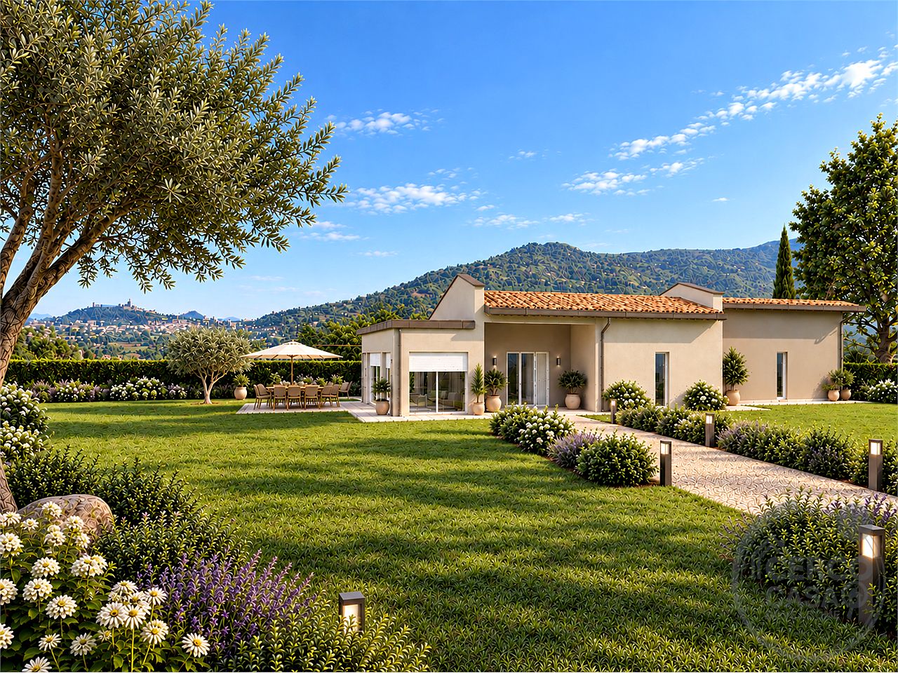 ASSISI - CASTELNUOVO: VILLA SU UNICO LIVELLO CHIAVI IN MANO