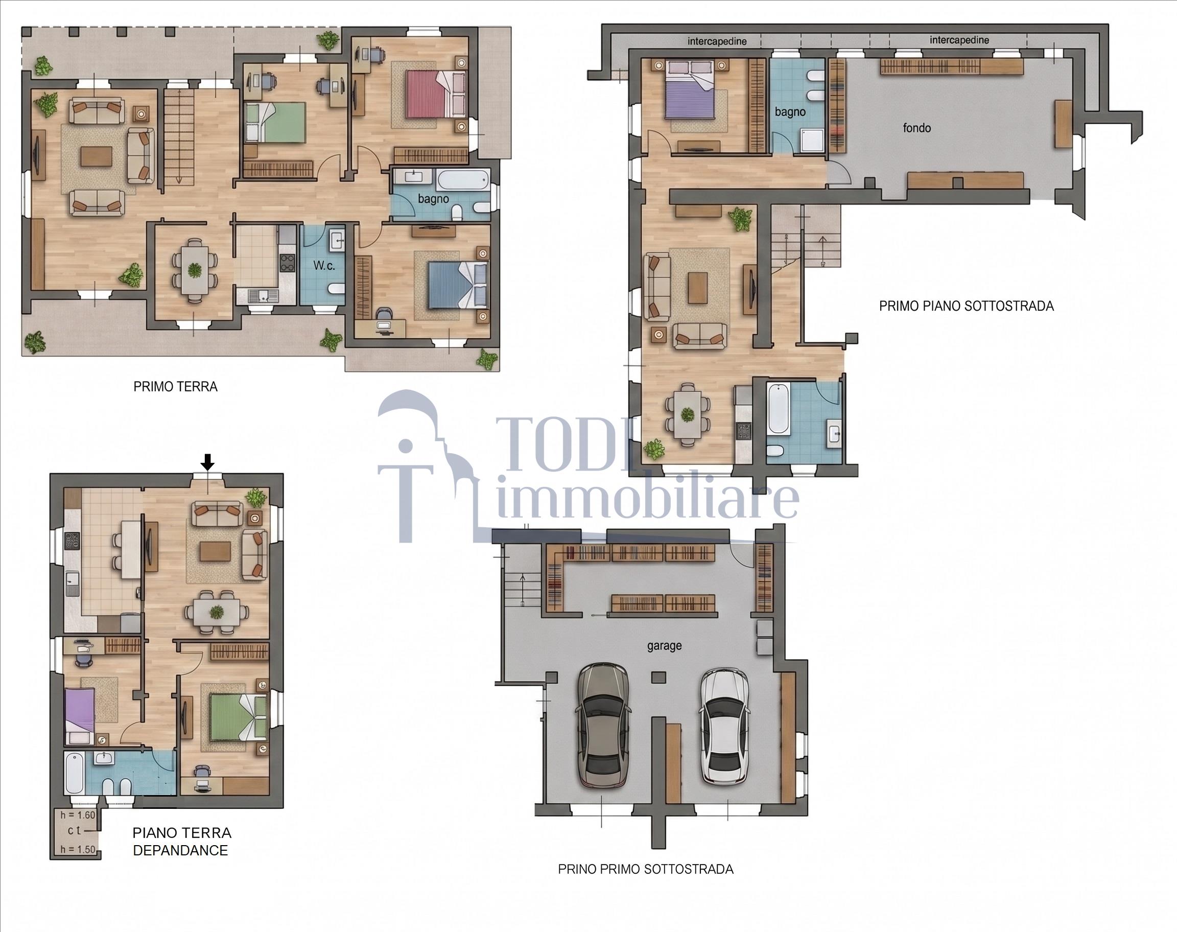 Villa singola con terreno privato, appartamento indipendente e dependance. - Todi Immobiliare