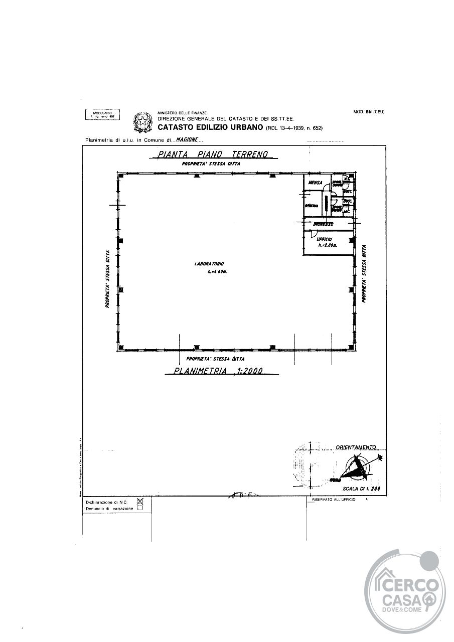 Capannone MQ.730, Ampia corte interna recintata