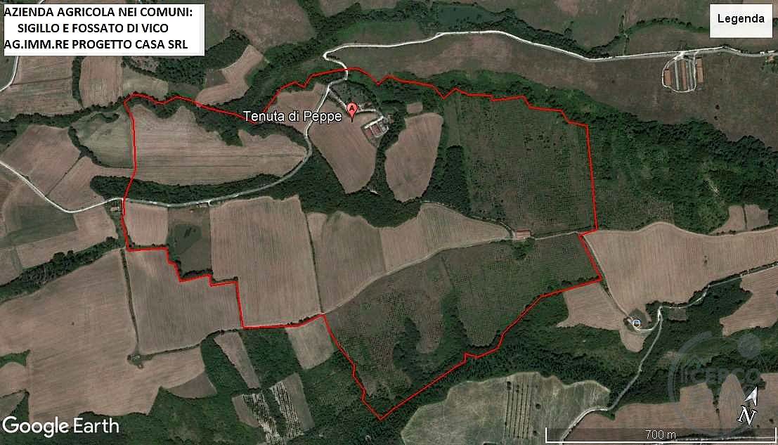 Azienda agraria 96 ettari con casale e capannoni