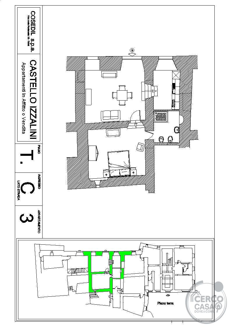 Todi, Castello Izzalini: vendesi trilocale n. 3 Piano Terra
